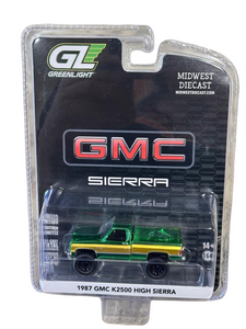 Greenlight GREEN CHROME CHASE Midwest Exclusive 1987 GMC K2500 1/64 51669-B